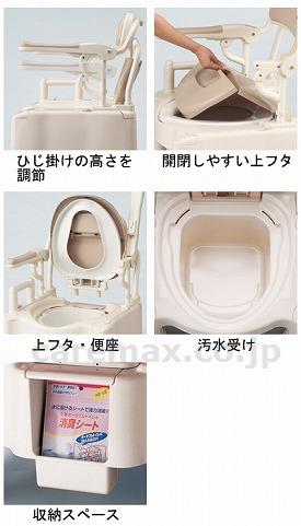 安寿 ポータブルトイレFX-CP はねあげ ソフト便座タイプ 52,000円