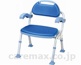 折りたたみシャワーベンチ ソフテック 肘掛け付き ブルー 22,000円